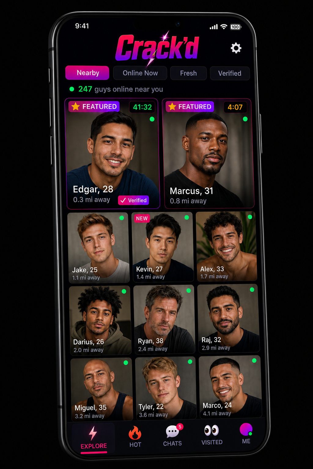 Crack'd grid view
